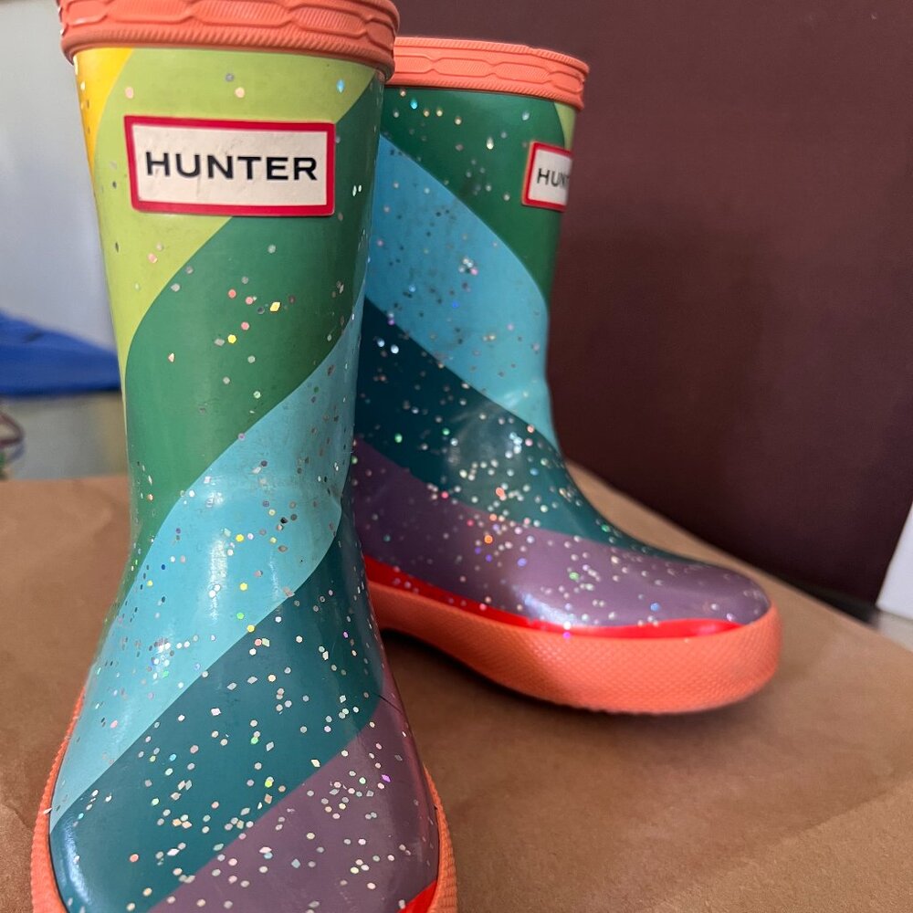 Hunter Rainbow glitter rainboots